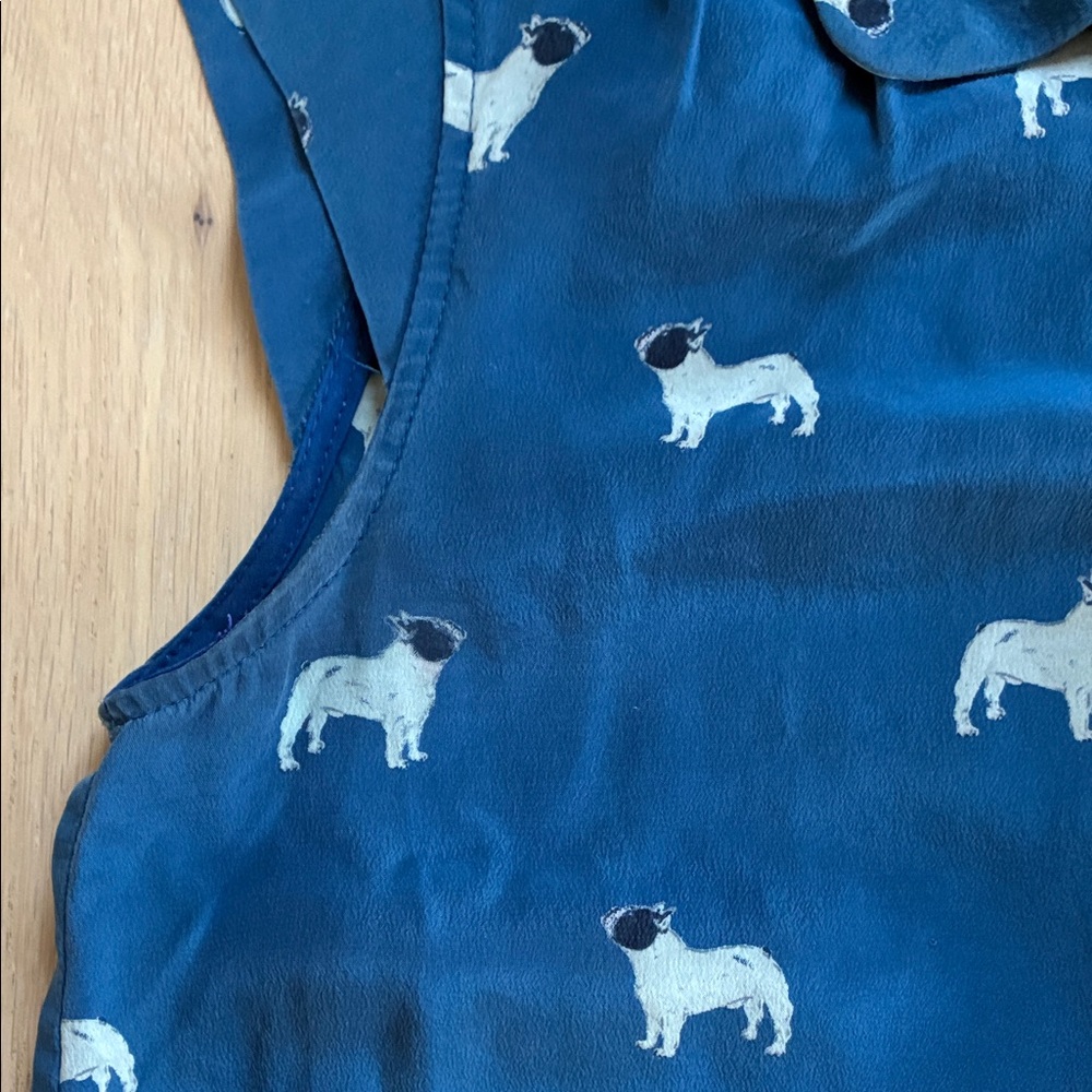 Sea New York Frenchie French Bulldog silk romper - Picture 6 of 9